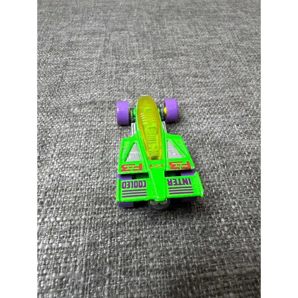 Hot Wheels 1997 Inter-Cooled Green Die-Cast Car With Purple Wheels - Picture 4 of 6